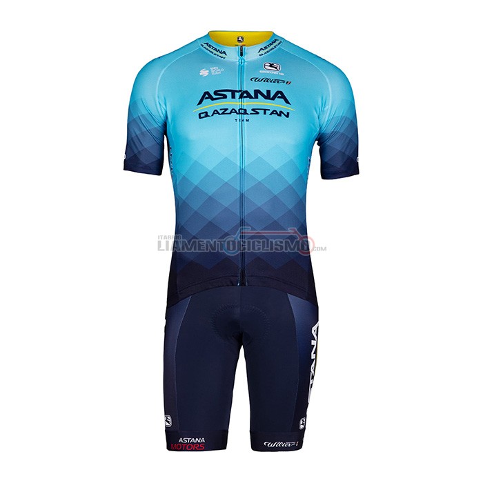 Abbigliamento Ciclismo Astana Manica Corta 2022 Blu